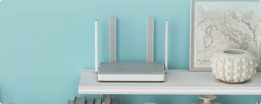 Wi-Fi-роутер Keenetic на полке